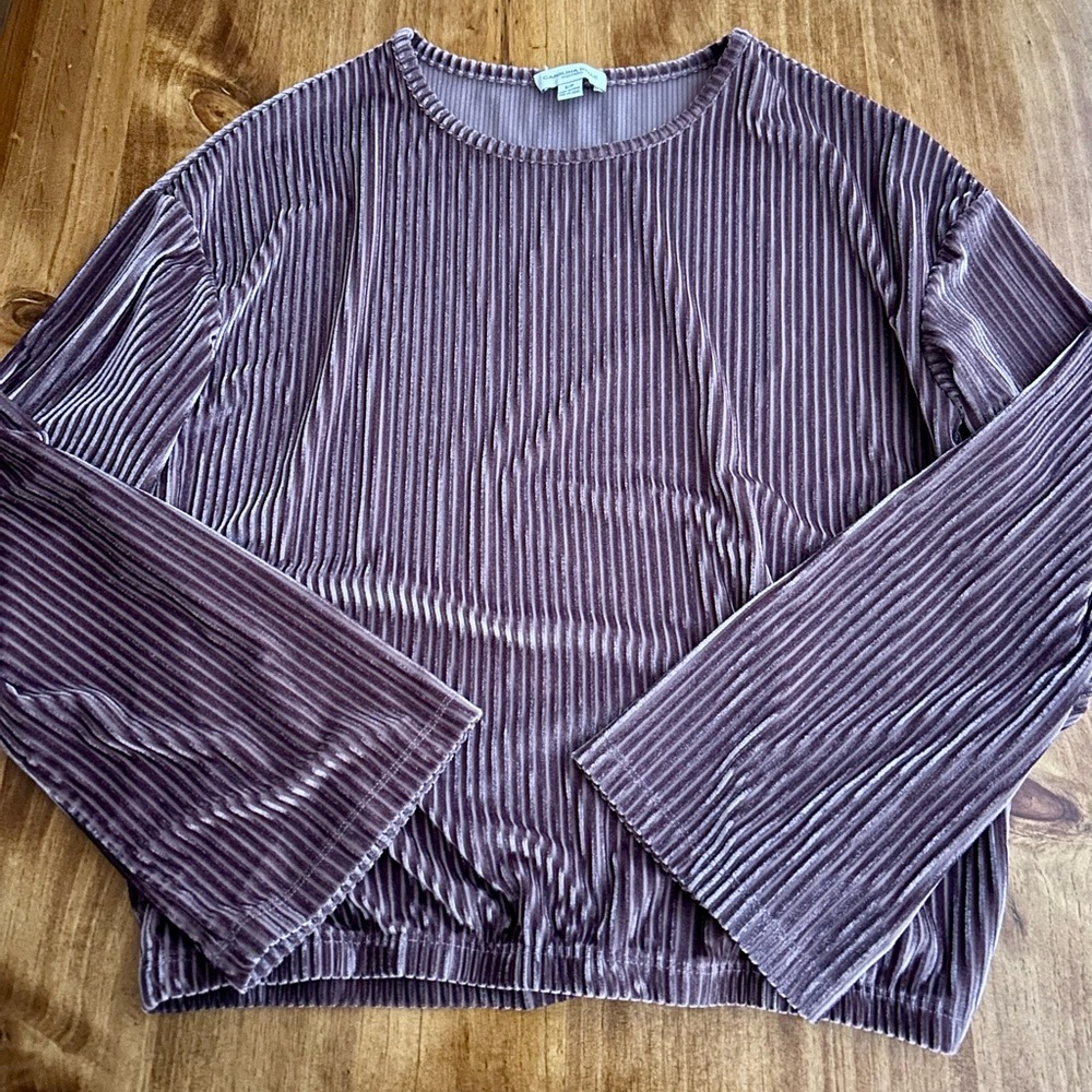 Velvet Ribbed Top